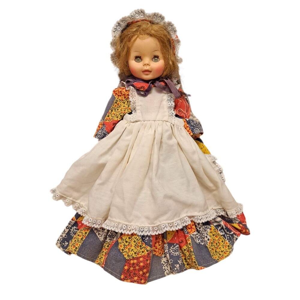 Vintage Horsman Doll Dressed With Hat 15 Inch Beautiful Sleepy Eyes